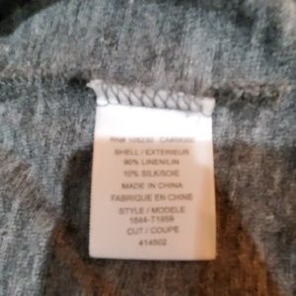 Joie Linen Silk Gray Top - Picture 6 of 6